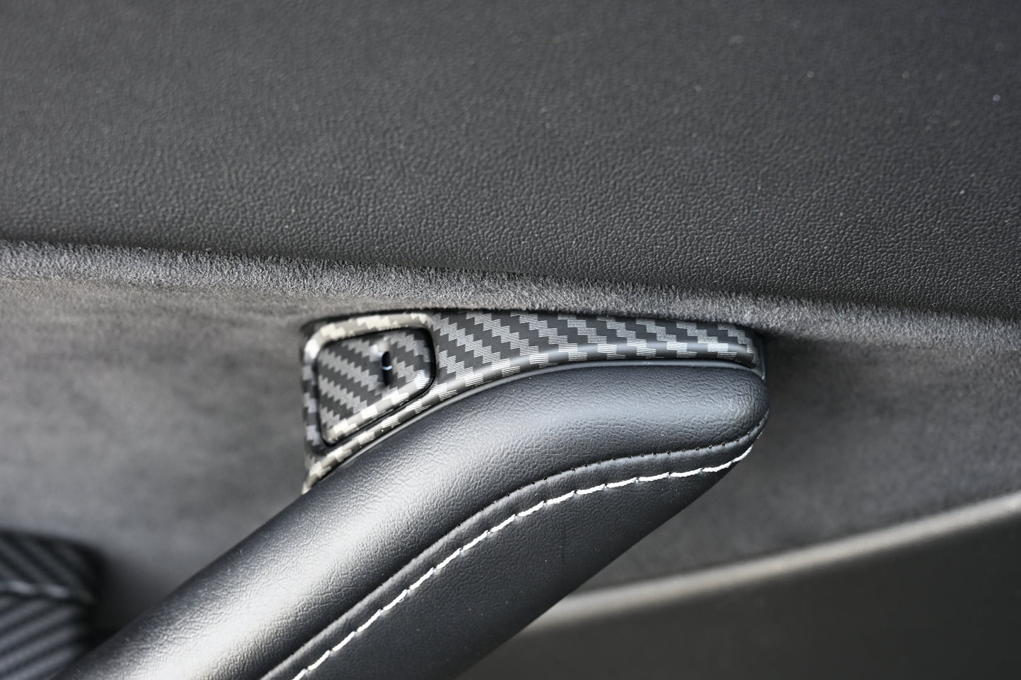 ABS Plastic Tesla Model 3/Y 2020-2024  14 Pcs Window Control Panel Cover Door Kit Matte Carbon