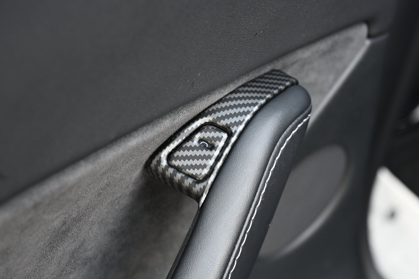 ABS Plastic Tesla Model 3/Y 2020-2024  14 Pcs Window Control Panel Cover Door Kit Matte Carbon