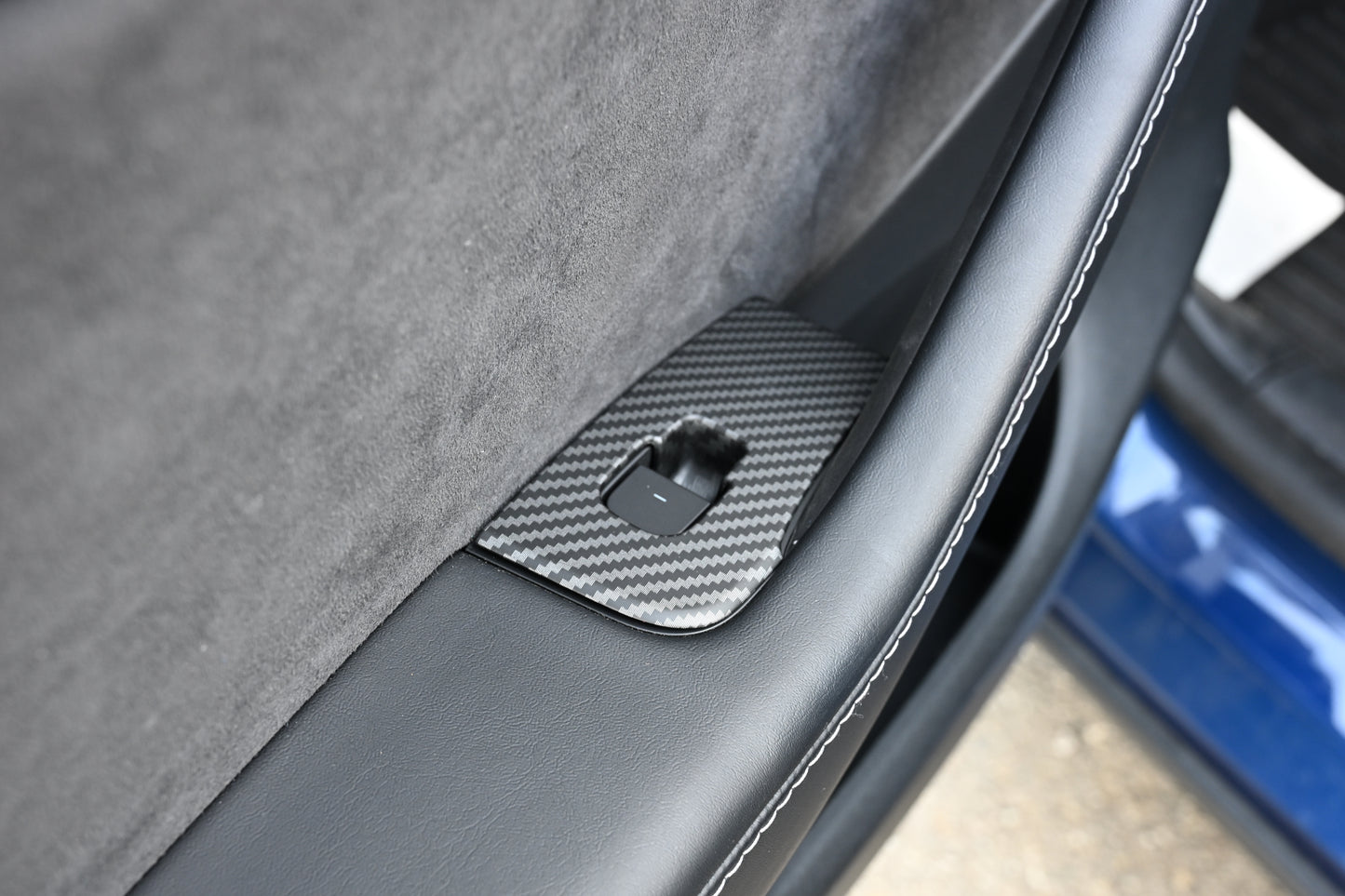 ABS Plastic Tesla Model 3/Y 2020-2024  14 Pcs Window Control Panel Cover Door Kit Matte Carbon