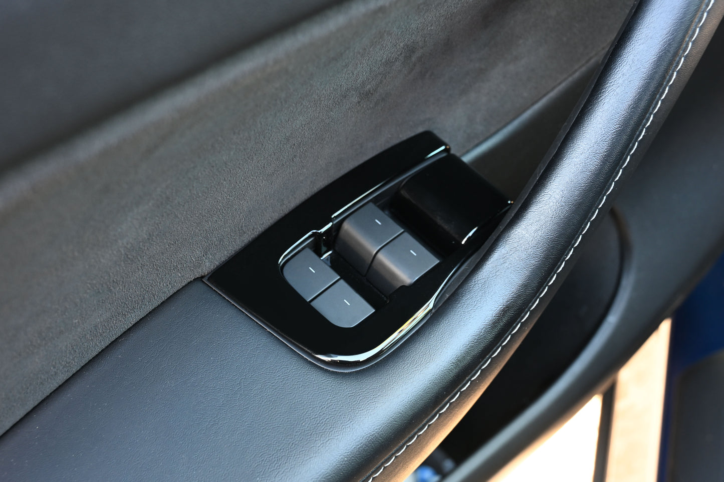 ABS Plastic Tesla Model 3/Y 2020-2024  14 Pcs Window Control Panel Cover Kit Gloss Black