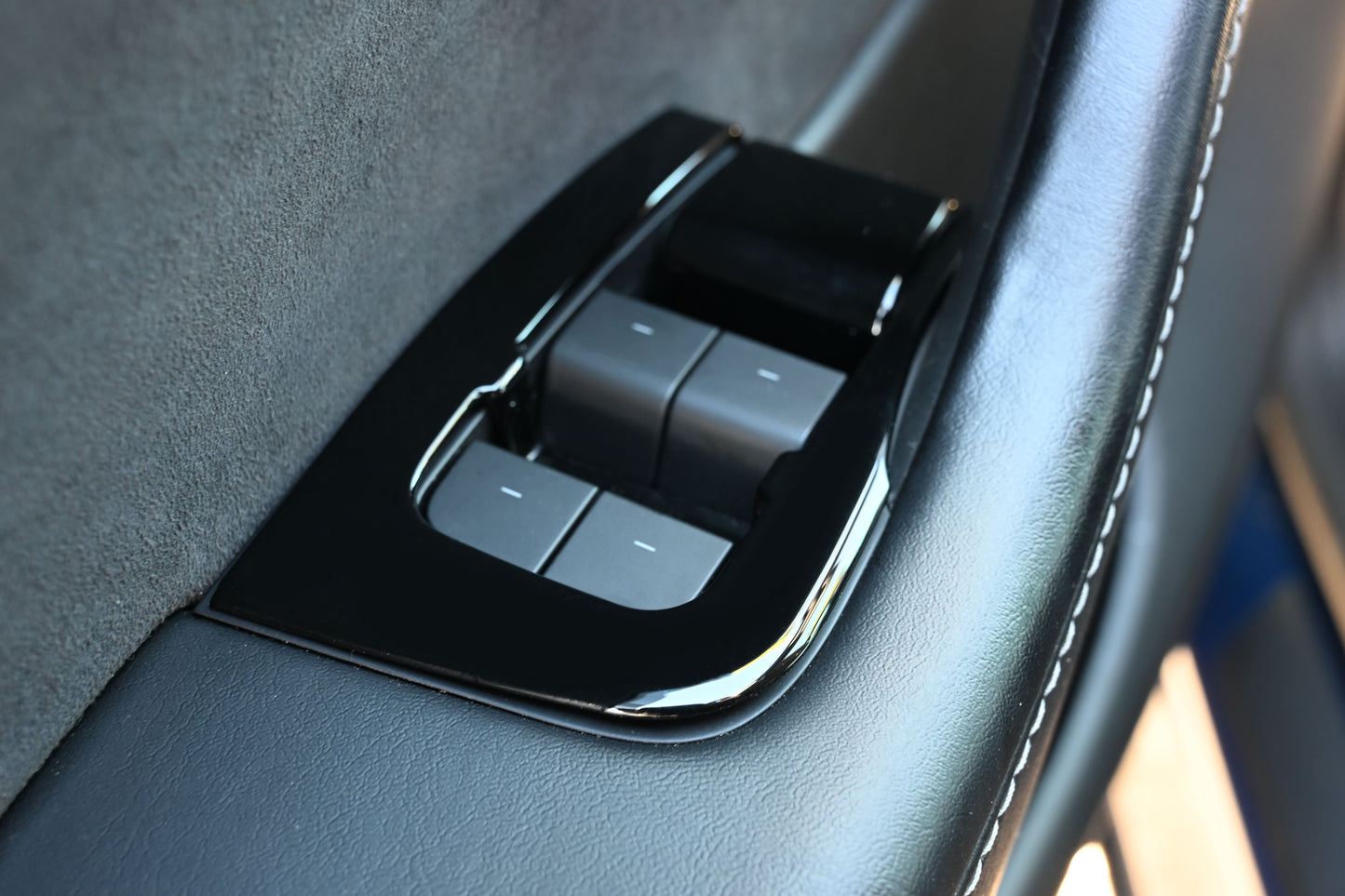 ABS Plastic Tesla Model 3/Y 2020-2024  14 Pcs Window Control Panel Cover Kit Gloss Black