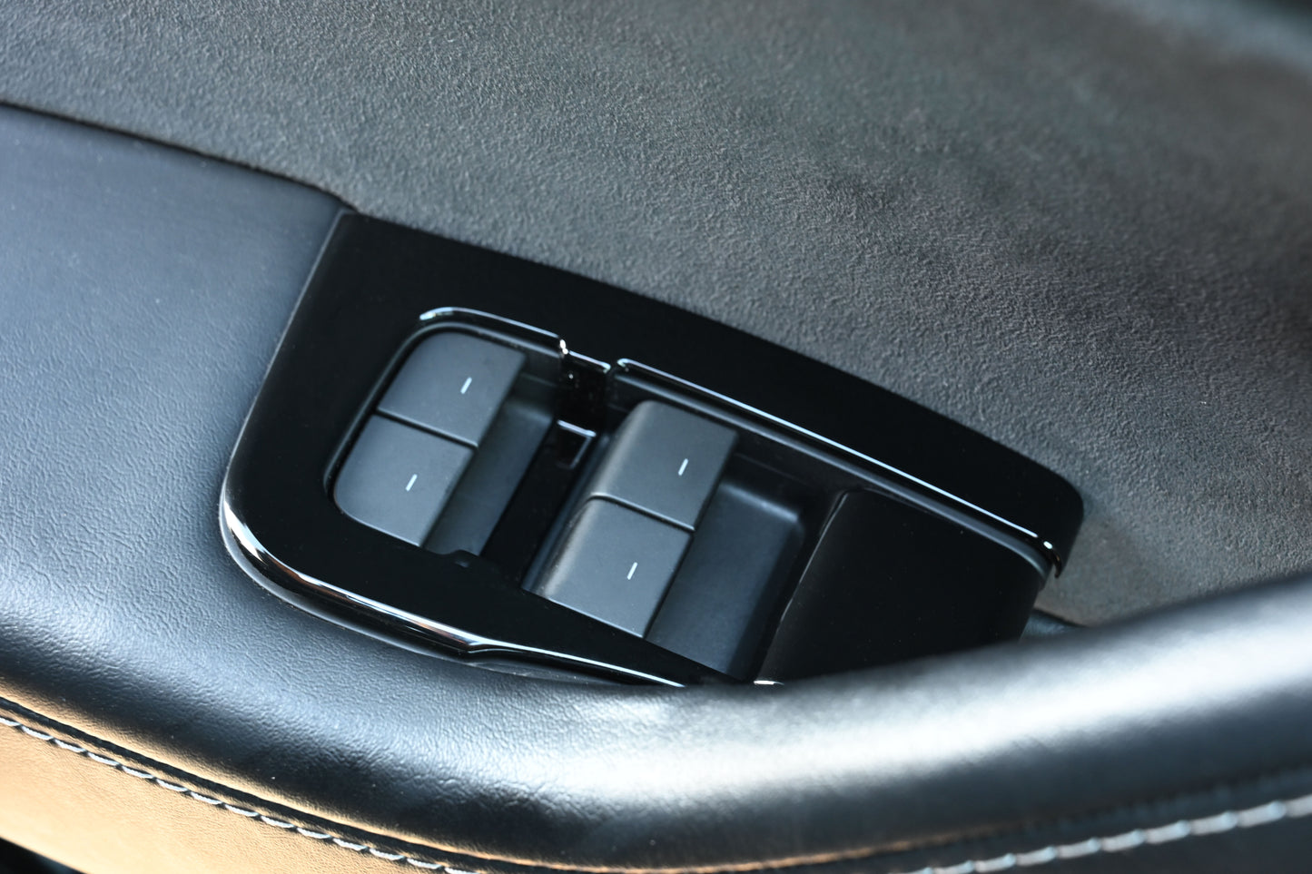 ABS Plastic Tesla Model 3/Y 2020-2024  14 Pcs Window Control Panel Cover Kit Gloss Black