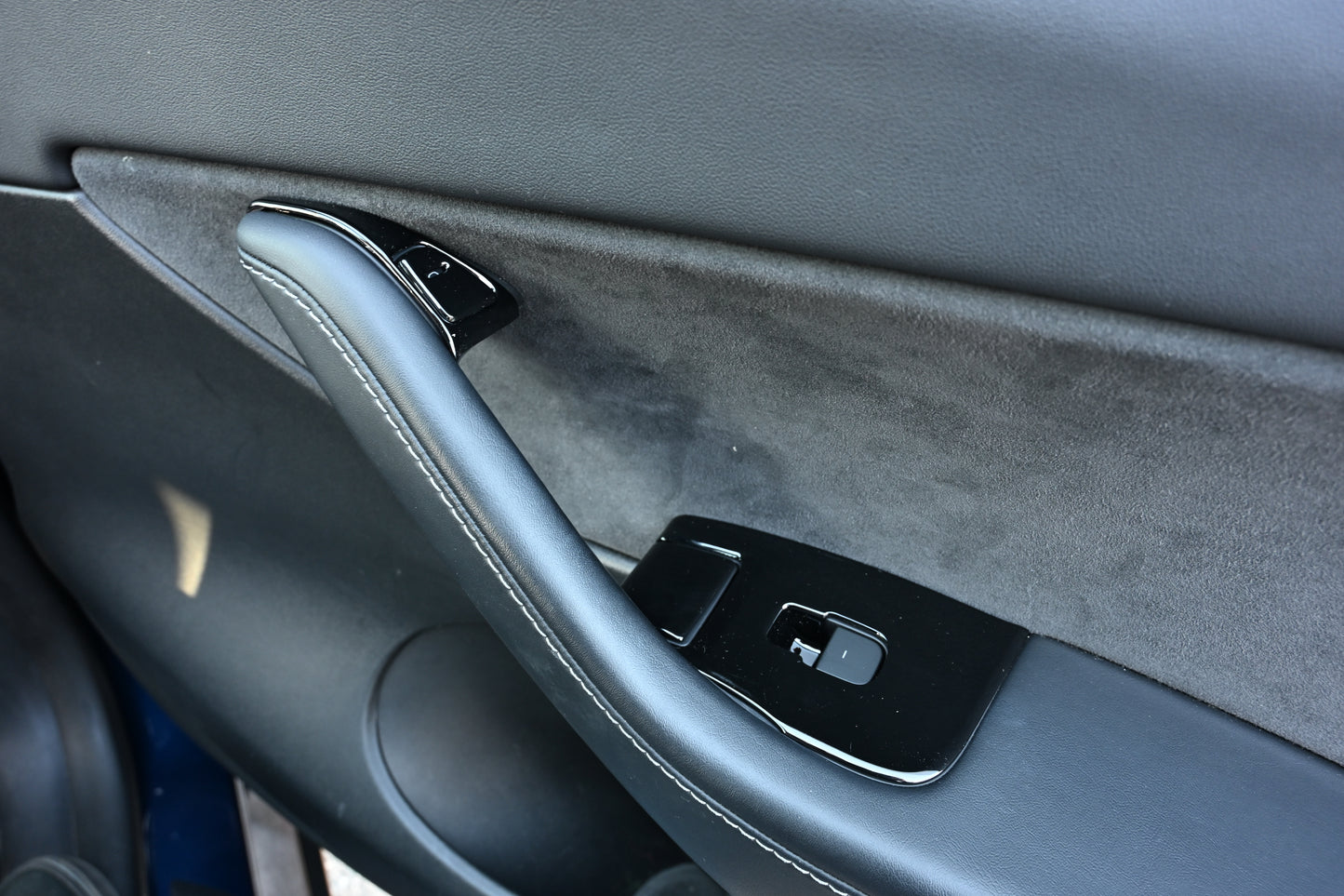 Tesla Model 3 Model Y 2021 2022 2023 14Pcs ABS Window Control Panel Cover Kit Matte Black