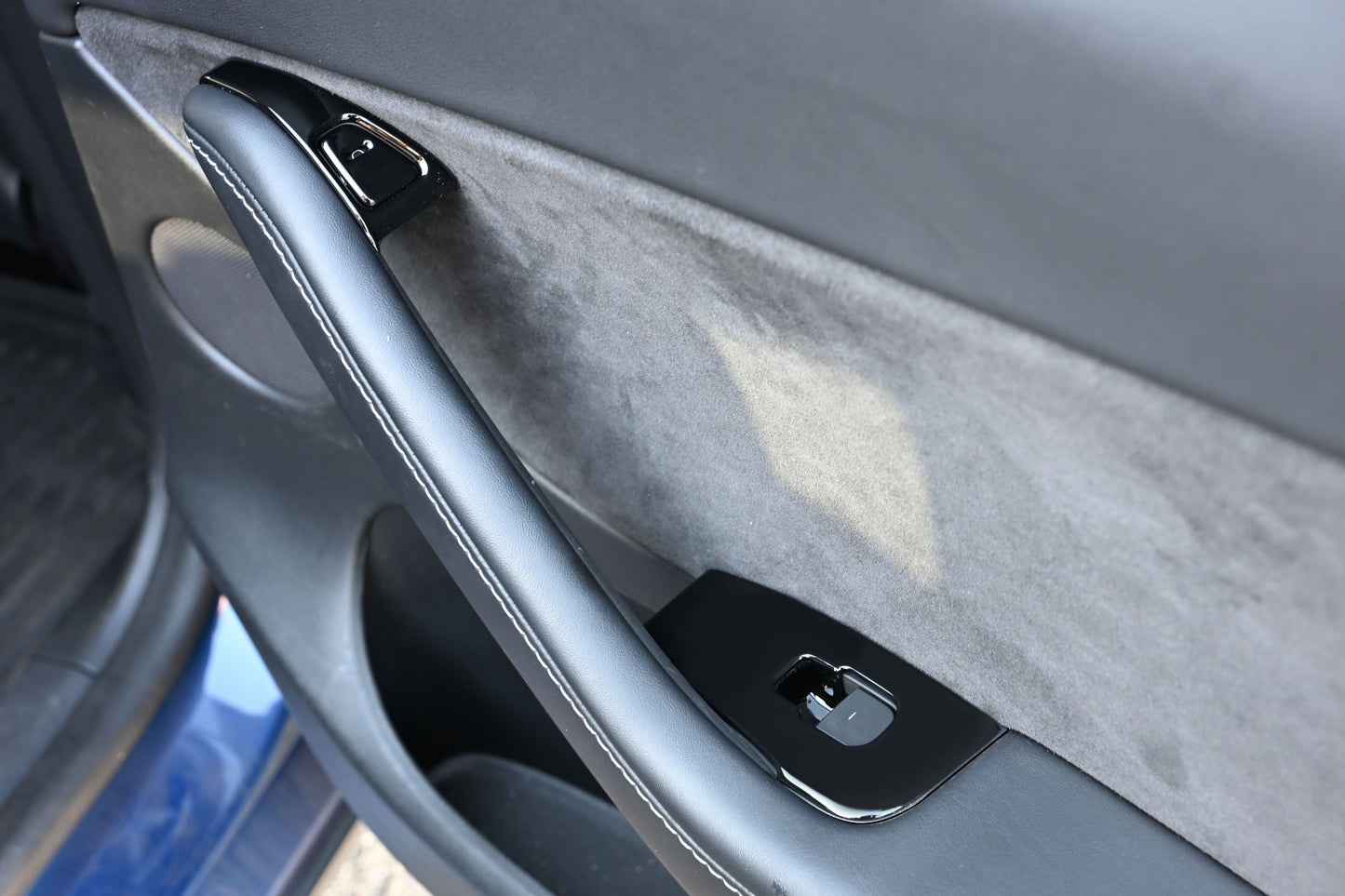 ABS Plastic Tesla Model 3/Y 2020-2024  14 Pcs Window Control Panel Cover Kit Gloss Black