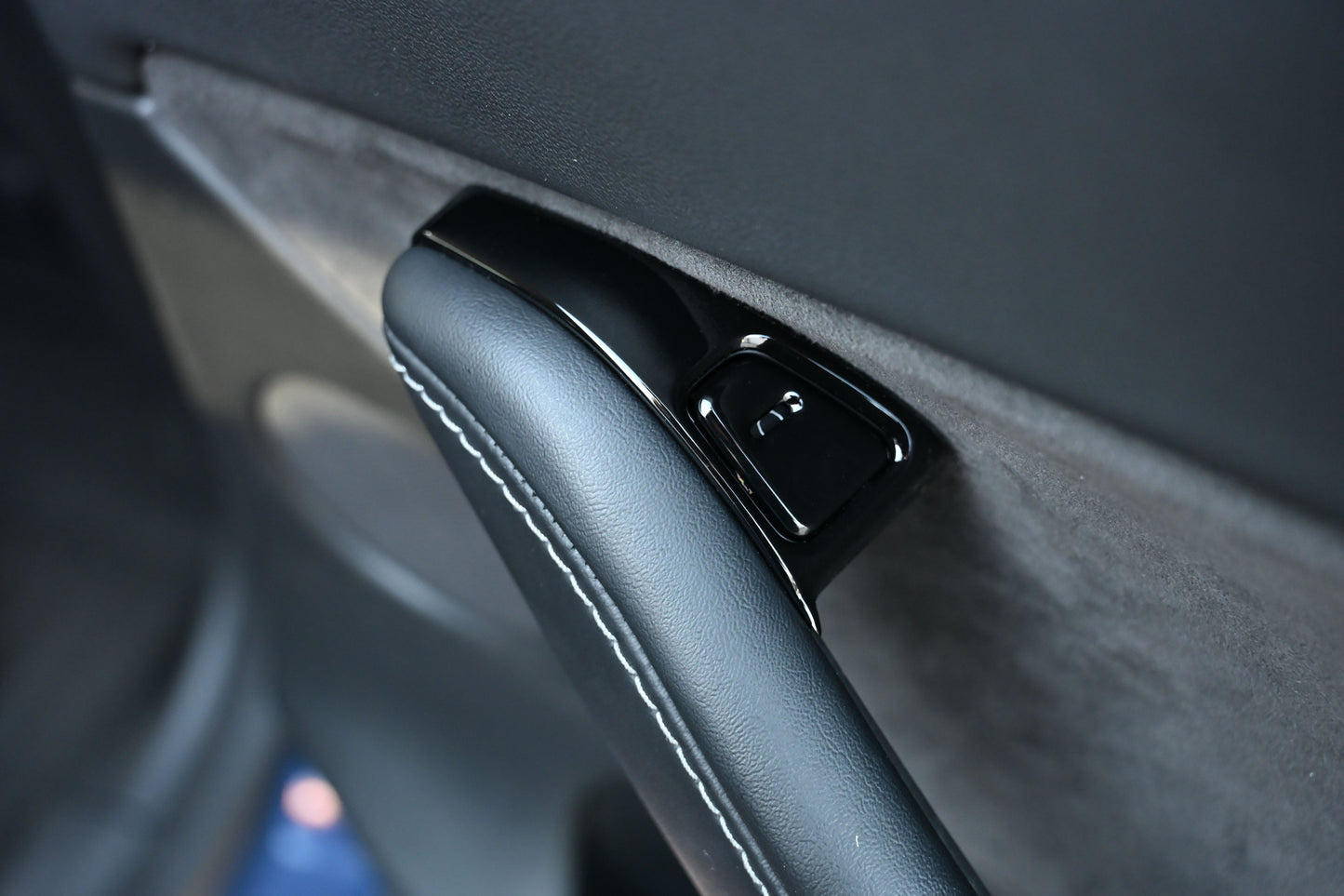 ABS Plastic Tesla Model 3/Y 2020-2024  14 Pcs Window Control Panel Cover Kit Gloss Black