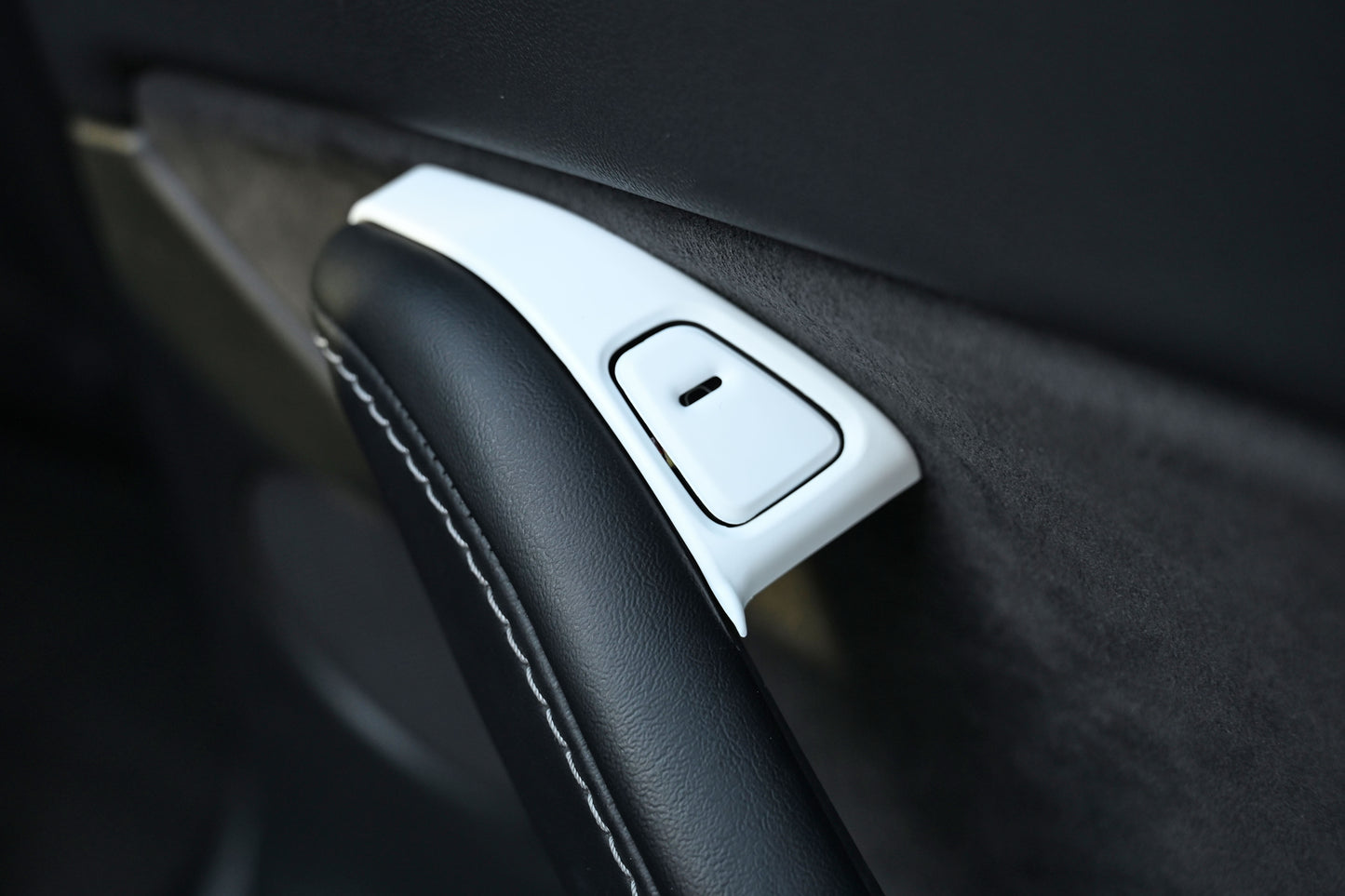 14Pcs ABS Plastic Tesla Model 3/Y 2020-2024  Window Control Panel Cover Door Kit Matte White