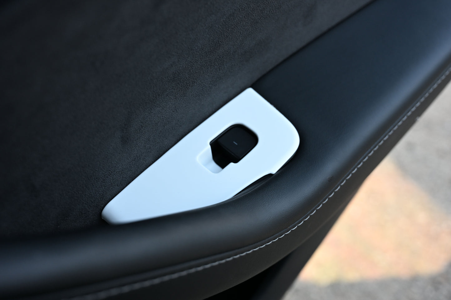 14Pcs ABS Plastic Tesla Model 3/Y 2020-2024  Window Control Panel Cover Door Kit Matte White