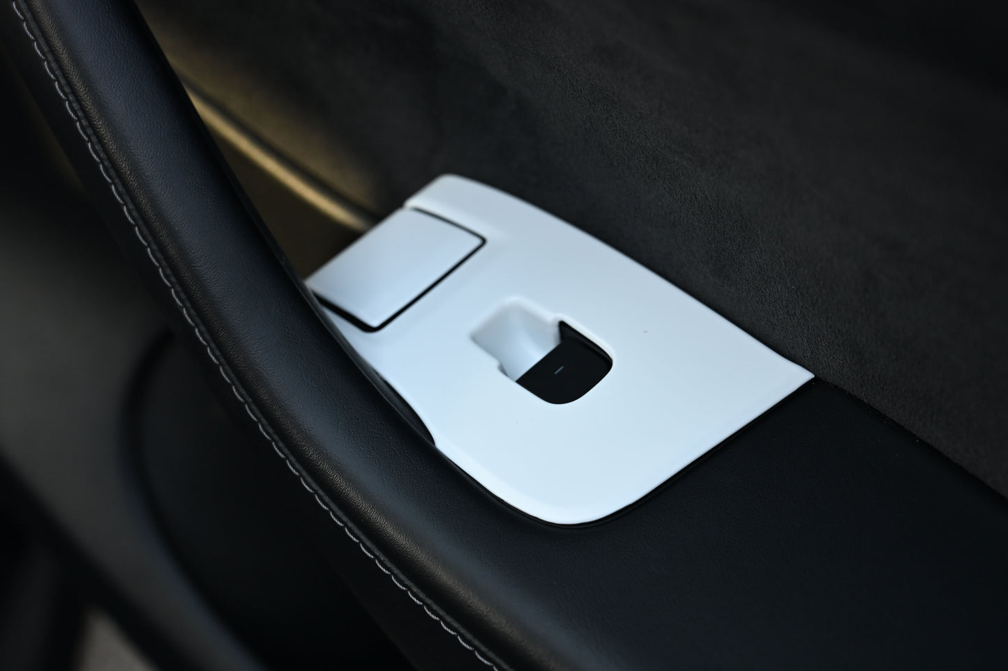 14Pcs ABS Plastic Tesla Model 3/Y 2020-2024  Window Control Panel Cover Door Kit Matte White