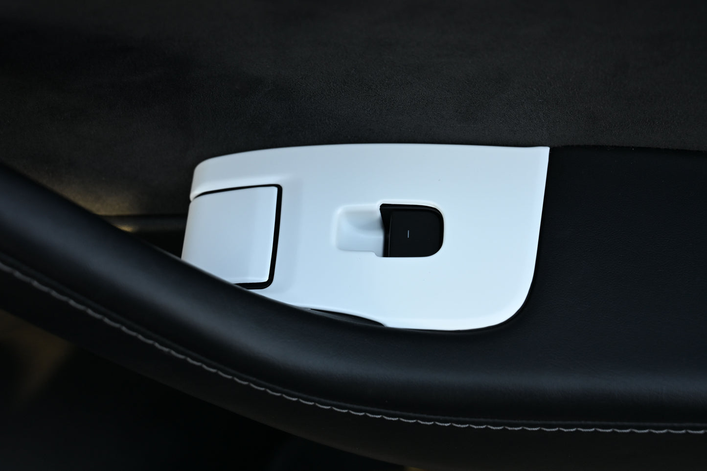 14Pcs ABS Plastic Tesla Model 3/Y 2020-2024  Window Control Panel Cover Door Kit Matte White