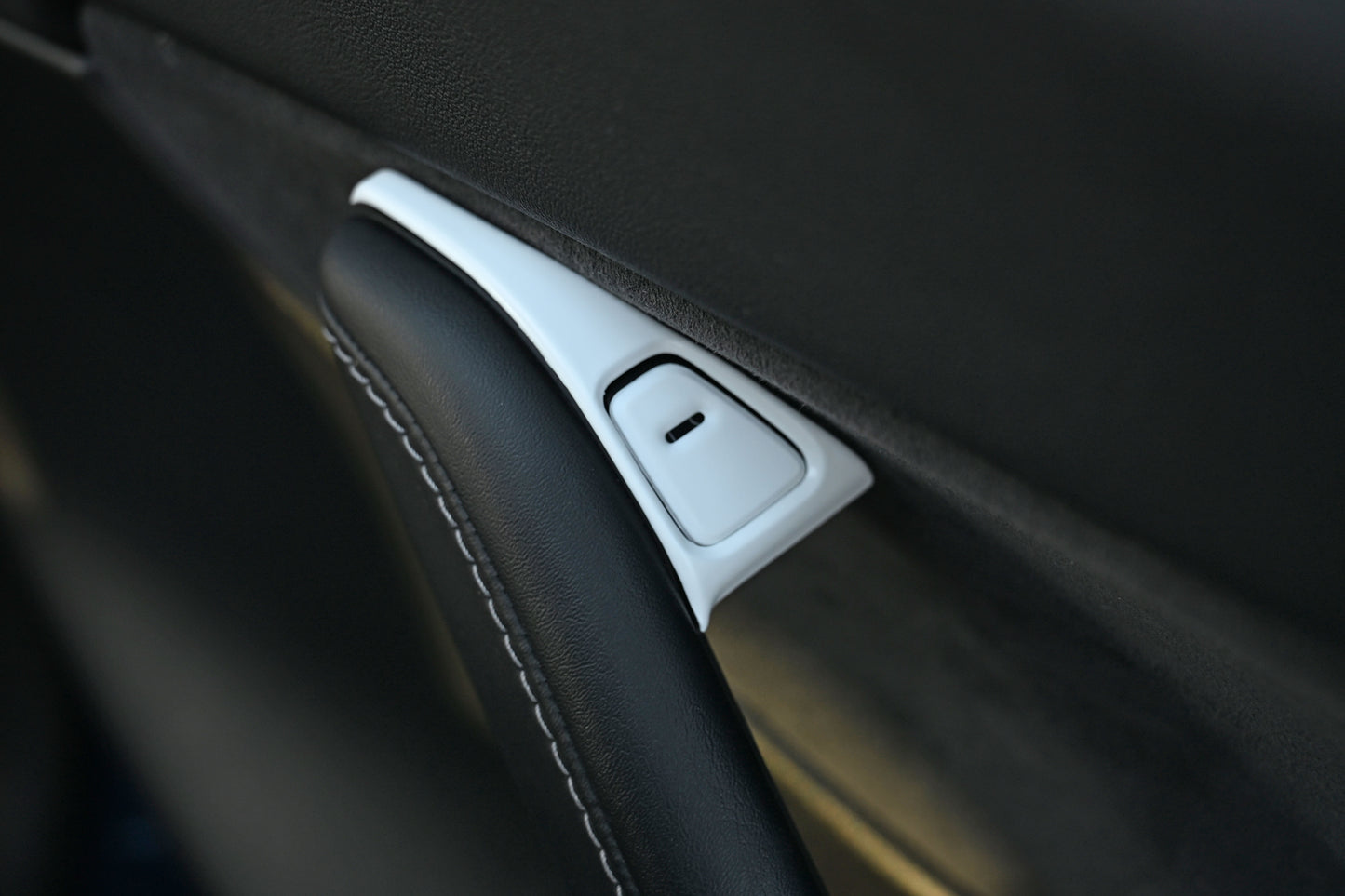 14Pcs ABS Plastic Tesla Model 3/Y 2020-2024  Window Control Panel Cover Door Kit Matte White