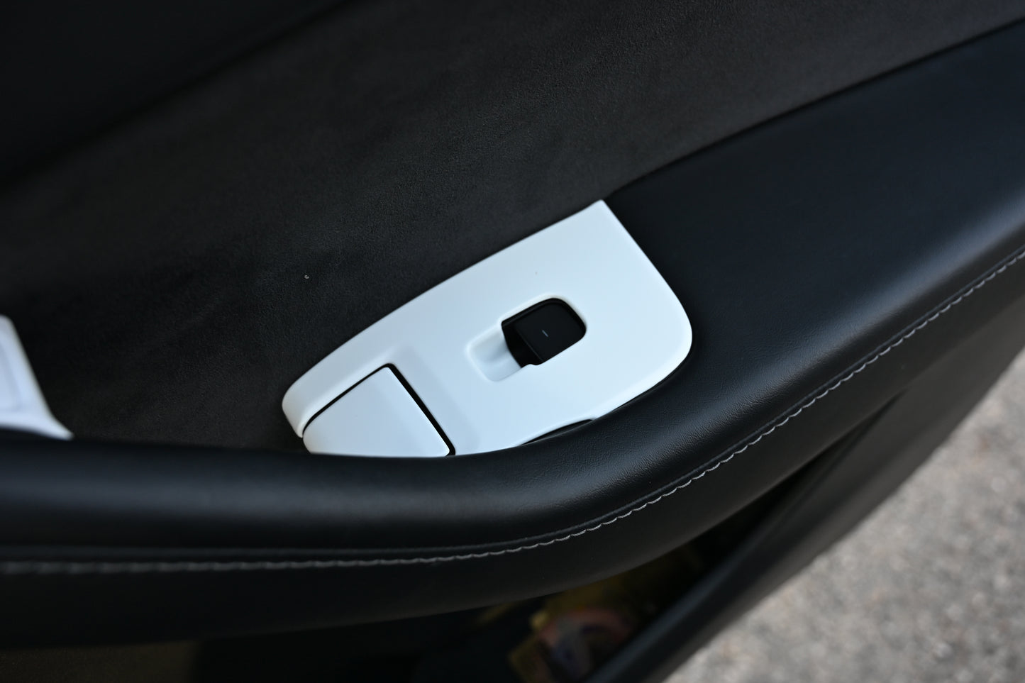 14Pcs ABS Plastic Tesla Model 3/Y 2020-2024  Window Control Panel Cover Door Kit Matte White