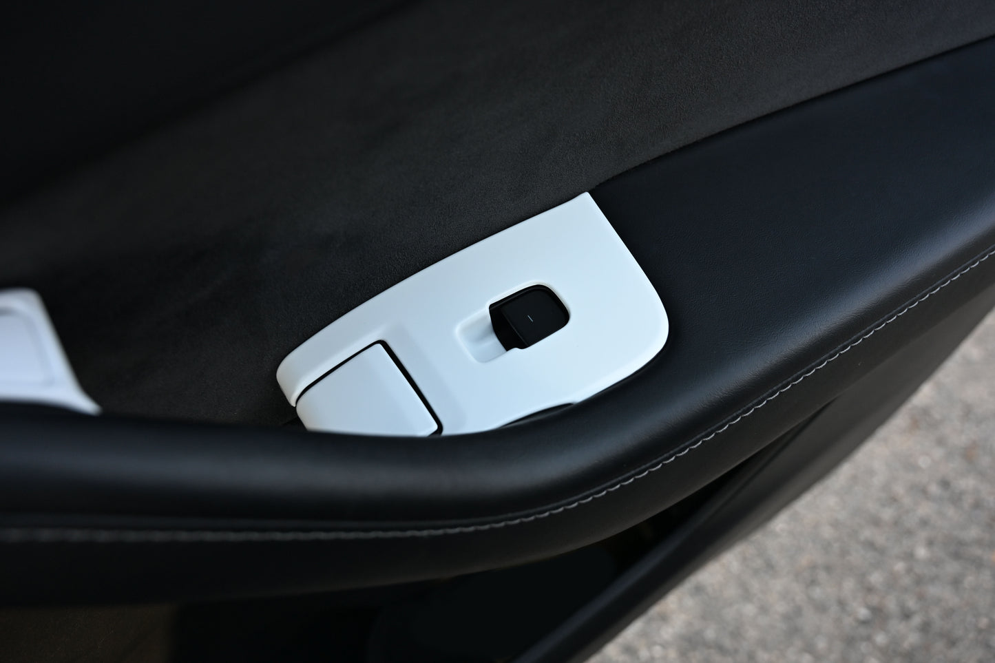 14Pcs ABS Plastic Tesla Model 3/Y 2020-2024  Window Control Panel Cover Door Kit Matte White