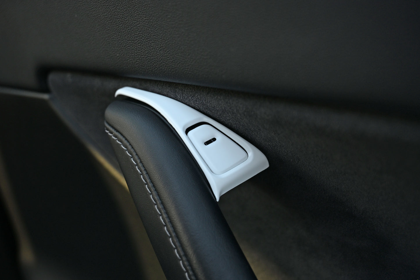 14Pcs ABS Plastic Tesla Model 3/Y 2020-2024  Window Control Panel Cover Door Kit Matte White