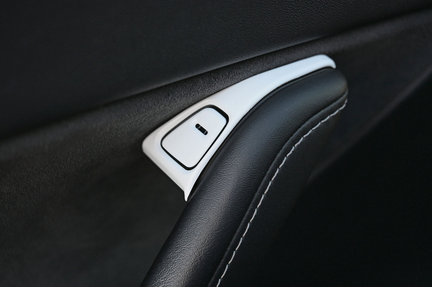 14Pcs ABS Plastic Tesla Model 3/Y 2020-2024  Window Control Panel Cover Door Kit Matte White