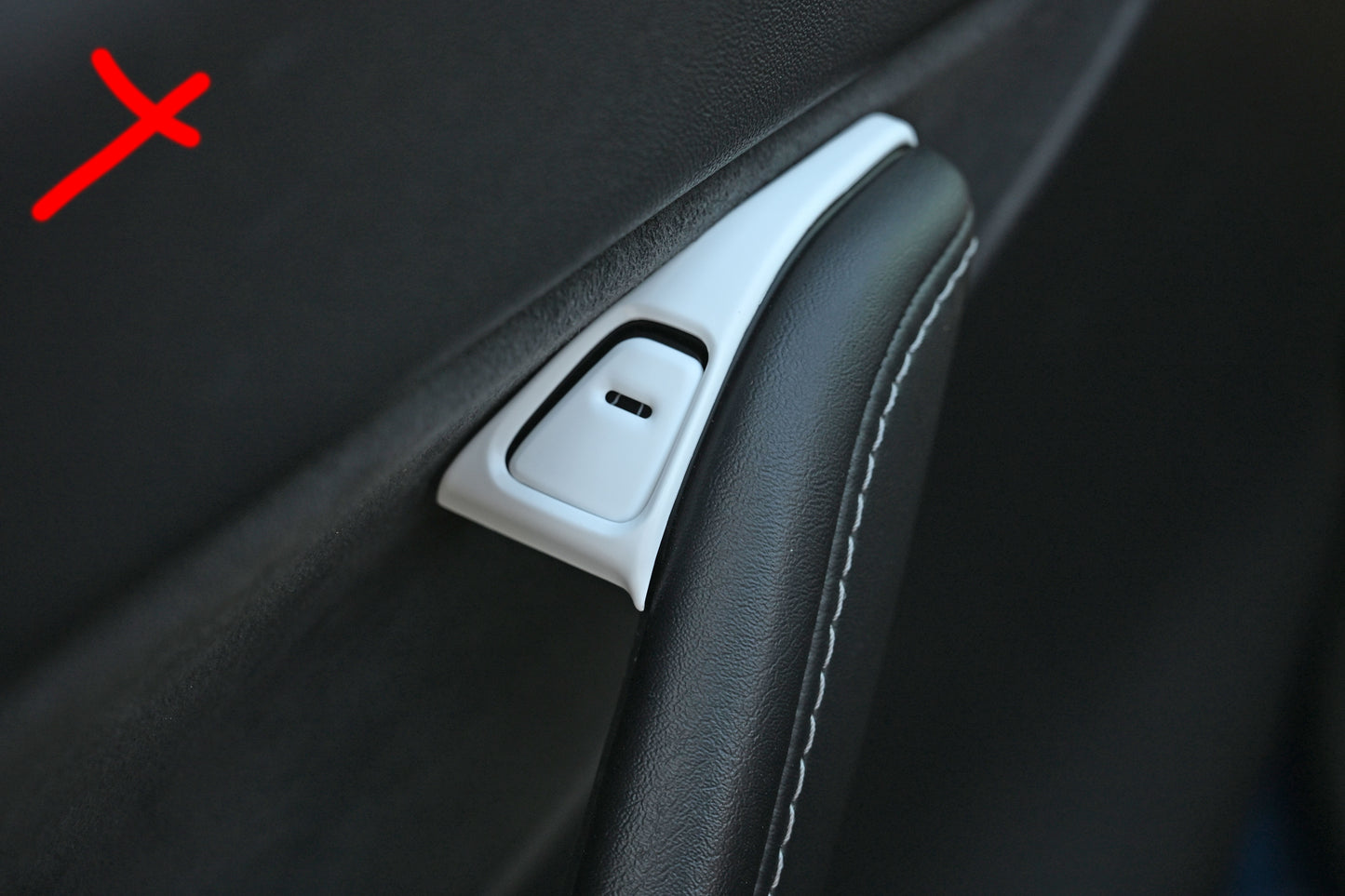 14Pcs ABS Plastic Tesla Model 3/Y 2020-2024  Window Control Panel Cover Door Kit Matte White