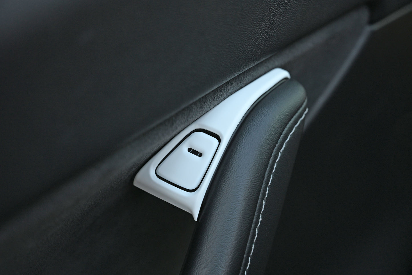 14Pcs ABS Plastic Tesla Model 3/Y 2020-2024  Window Control Panel Cover Door Kit Matte White