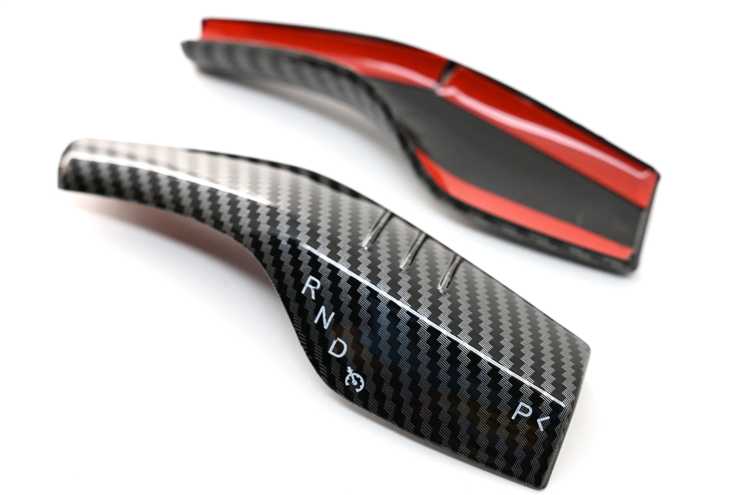Tesla Model 3 Model Y Shifter Cover Gloss Carbon Fiber Print