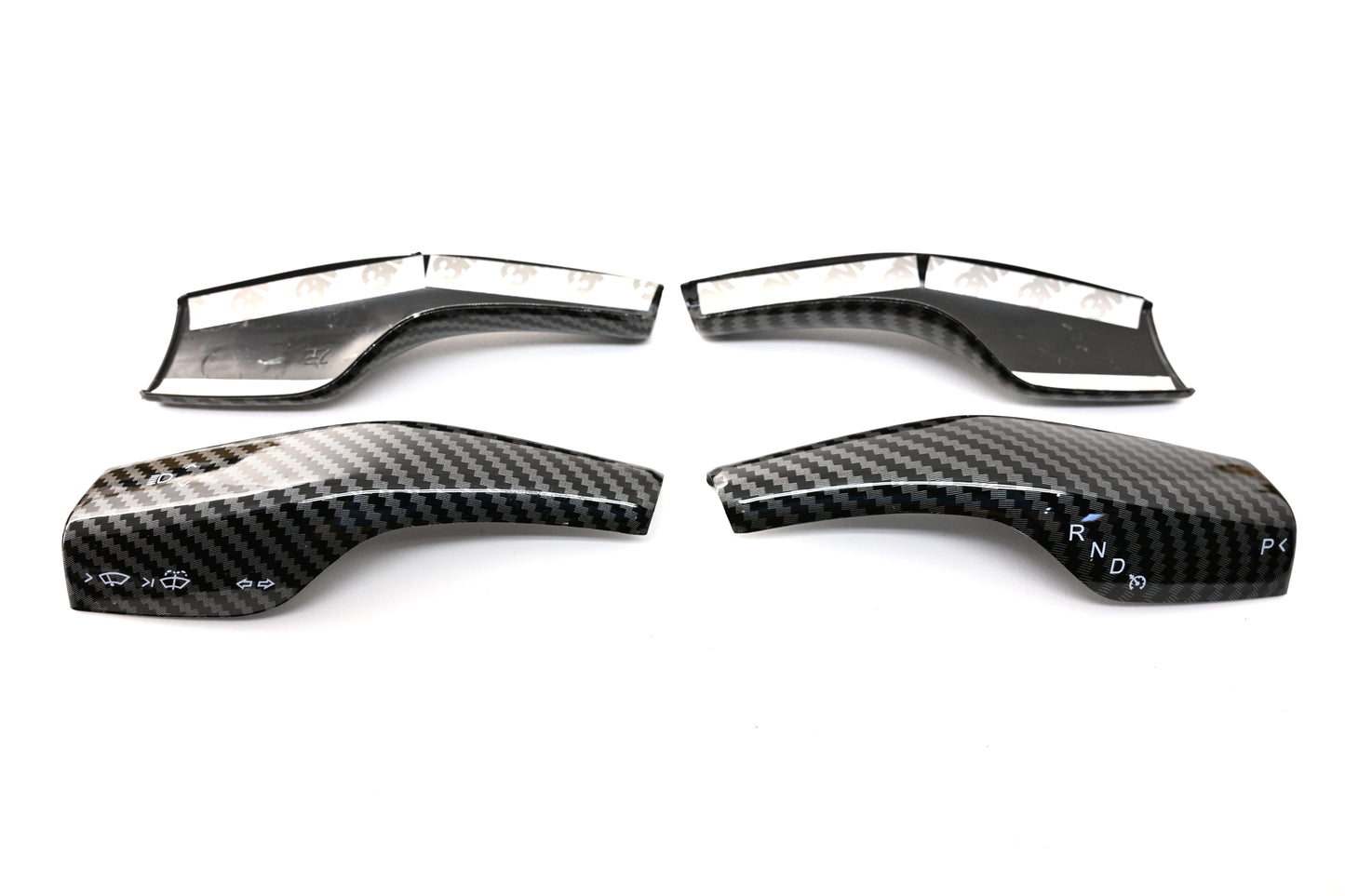 Tesla Model 3 Model Y Shifter Cover Gloss Black Carbon Fiber Print