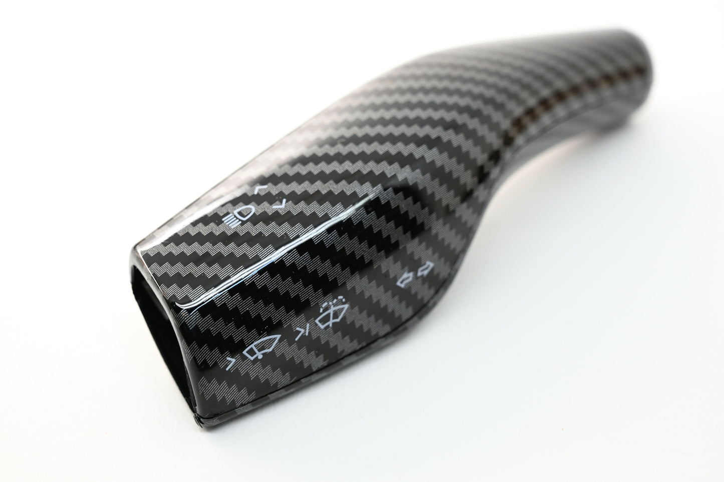 Tesla Model 3 Model Y Shifter Cover Gloss Black Carbon Fiber Print