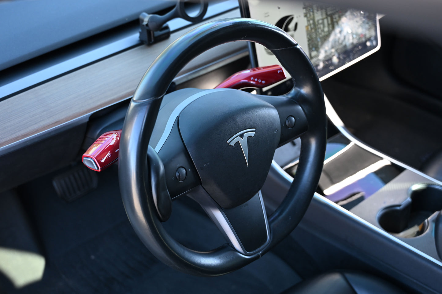 Tesla Model 3 Model Y Shifter Cover Gloss Red