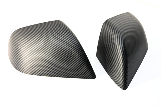 Tesla Model 3 2018-2023 2024 Side View Mirror Caps Overlays Matte Carbon Print