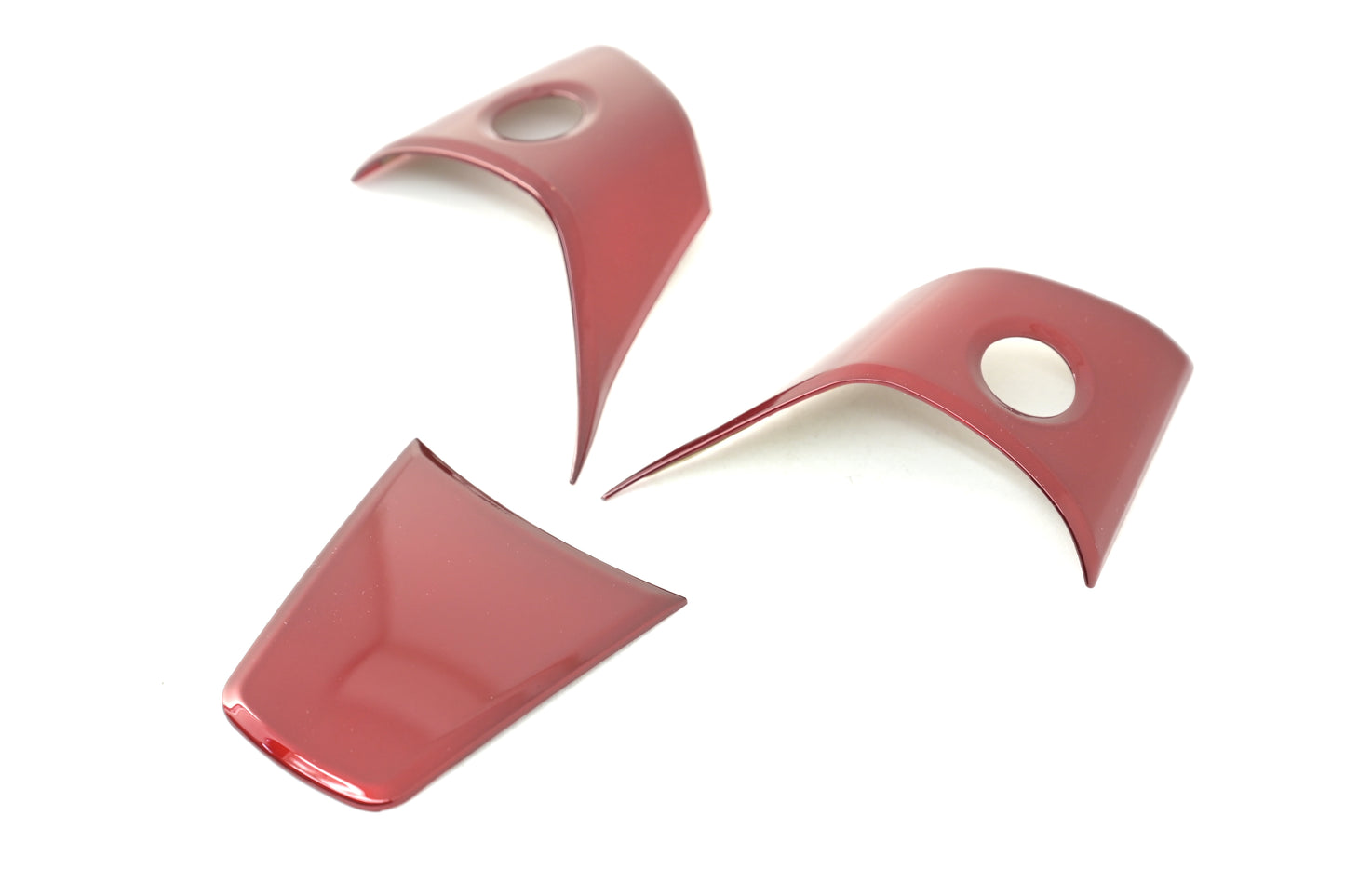 Compatible Tesla Model 3/Y Steering Wheel Scroll Button Trim Cover Interior Decorative Accessories Red