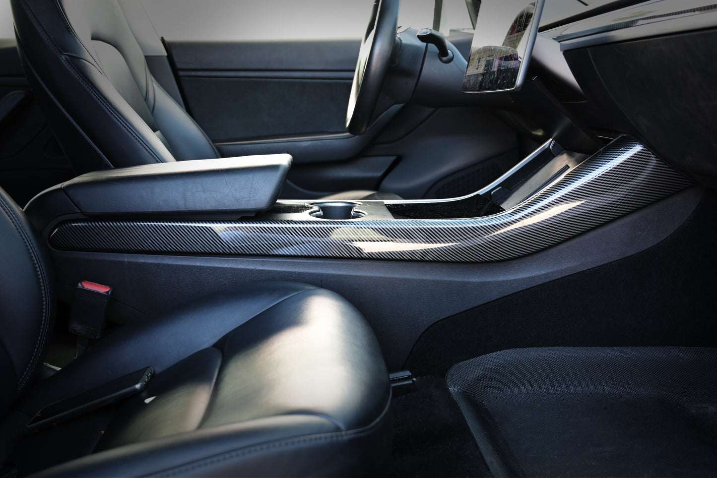 Tesla Model 3/Y accessory Carbon Fiber Print