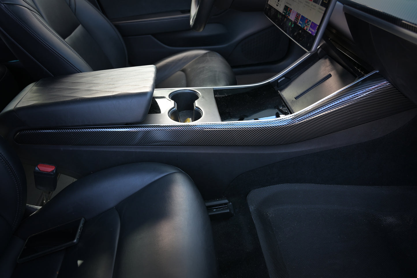Tesla Model 3/Y accessory Carbon Fiber Print