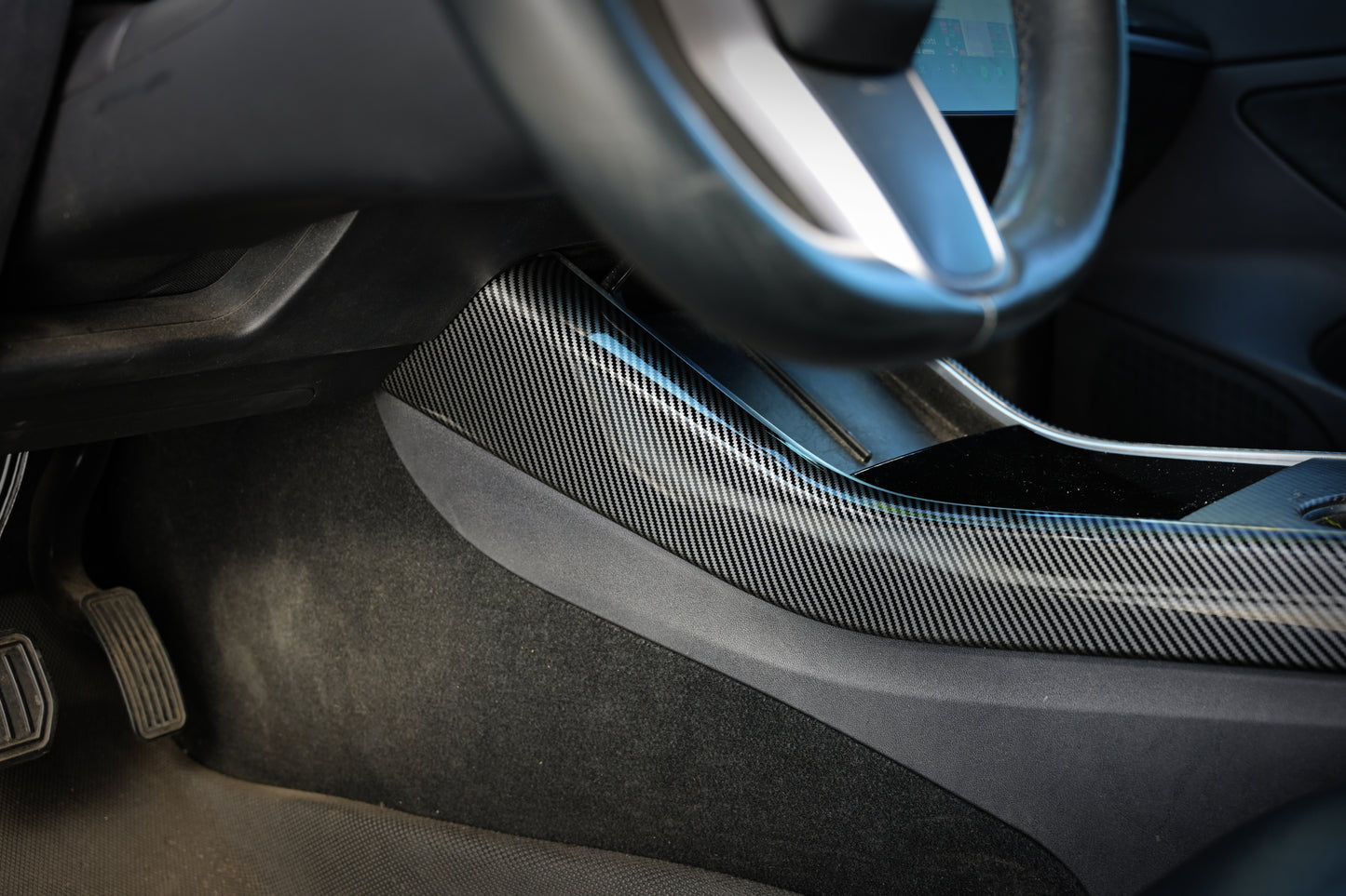 Tesla Model 3/Y accessory Carbon Fiber Print