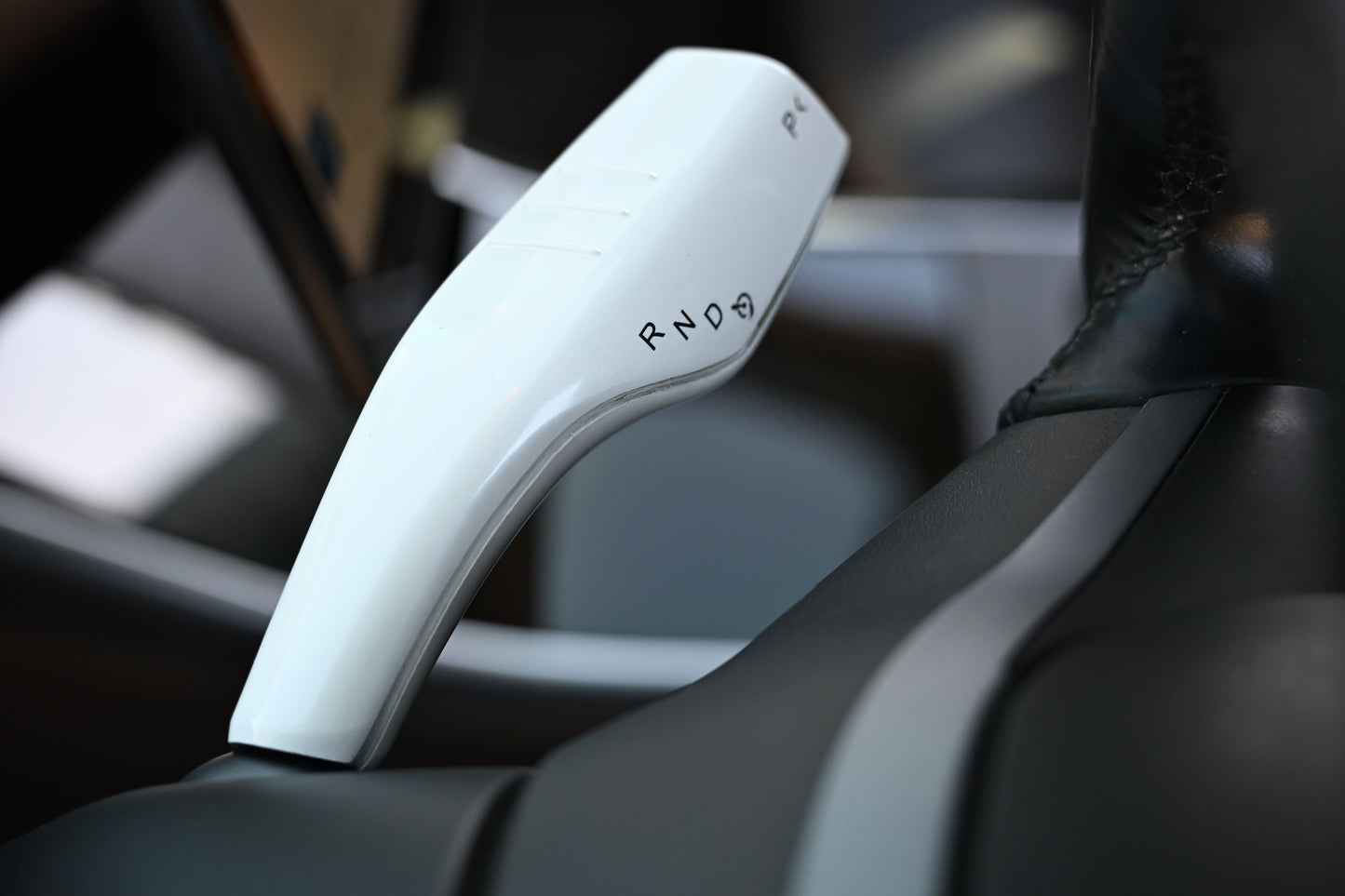Tesla Model 3 Model Y Shifter Cover Gloss White