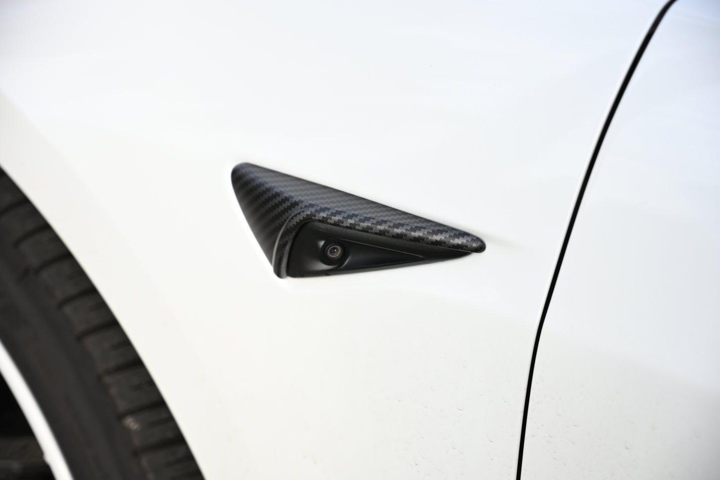 Tesla Model 3/Y/X/S Turn Signal Side Camera Protection Cover Decoration Autopilot 2.0-3.0 Matte Black