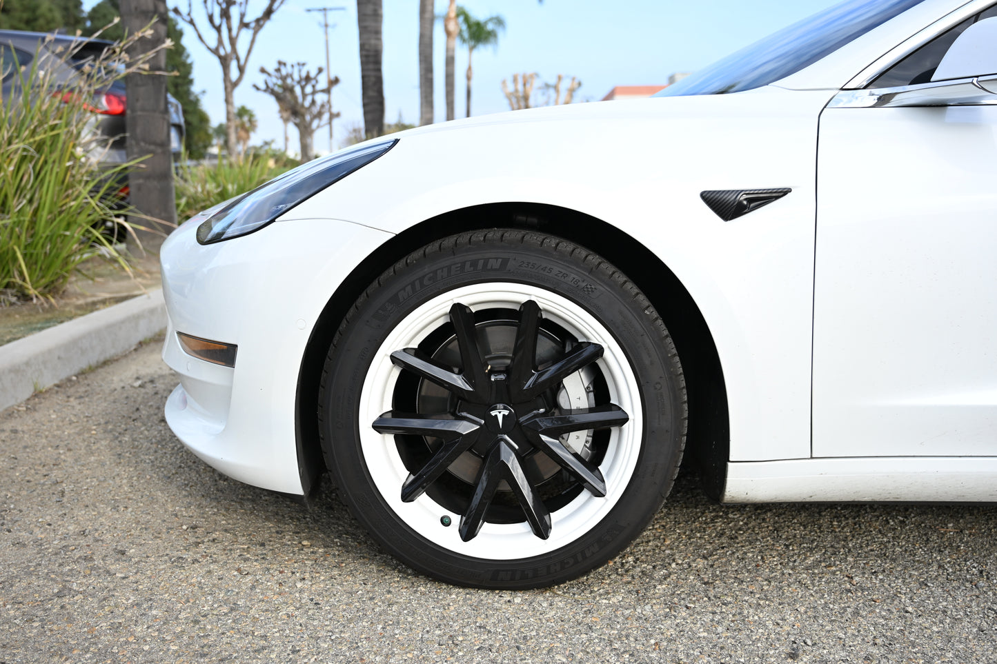 Tesla Model 3/Y/X/S Turn Signal Side Camera Protection Cover Decoration Autopilot 2.0-3.0 Matte Black