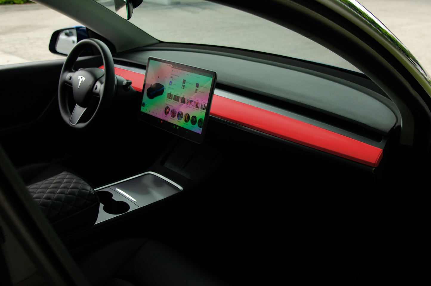 Tesla 2018-2022 Model Y 2020-2022 Dashboard Cover Red