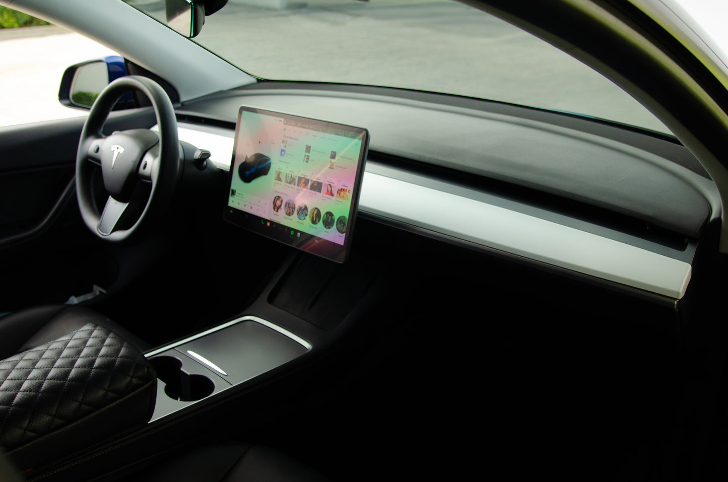 Tesla 2018-2022 Model 3 / 2020-2022 Model Y Dashboard Cover in Gloss White 2 pcs